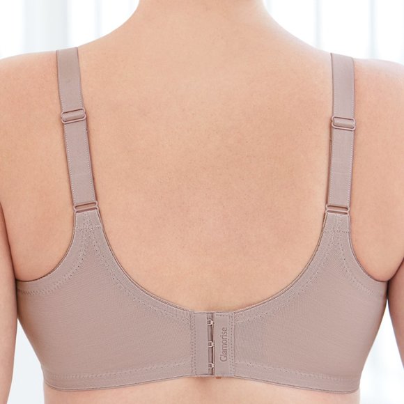 Set of 3! 50G Plus-Size Glamorise COMFORT LIFT Wireless Bra SOFT-LACE Taupe NEW - Picture 5 of 14